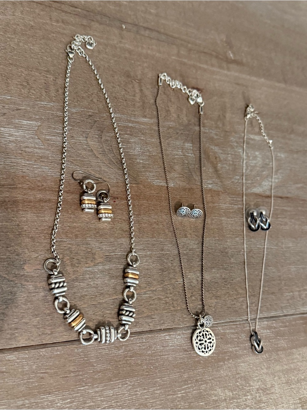 Brighton Silver and Gold Accent Beaded Necklace Sets - Women's Jewelry